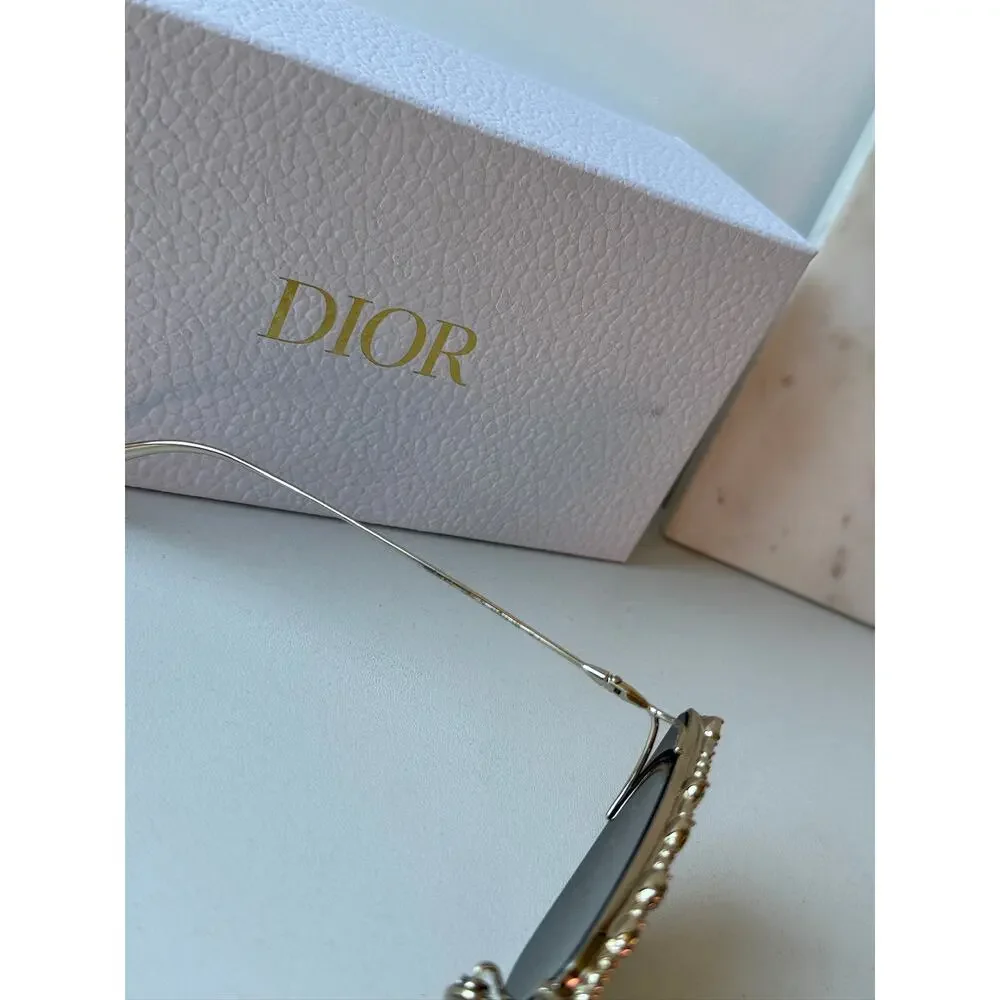 NEW Dior MissDior B1U Sunglasses in Gold Crystal Embellished